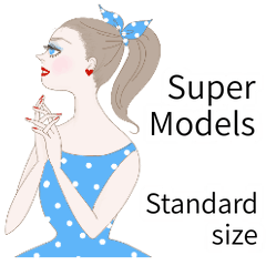 [LINEスタンプ] 世界のスーパーモデル 通常サイズの画像（メイン）