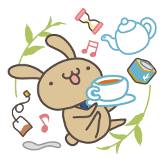 [LINEスタンプ] 紅茶うさぎのていねいなスタンプ