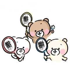 [LINEスタンプ] 【バドミントン】くまさん