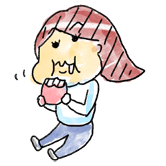 [LINEスタンプ] 頑張るRIEちゃん