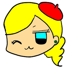 [LINEスタンプ] フランス人美大生2