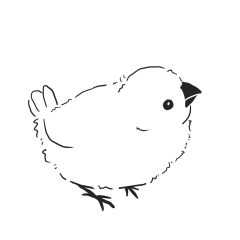 [LINEスタンプ] 白と黒と鳥