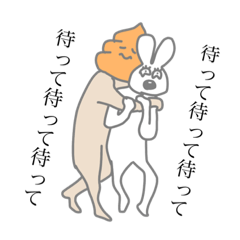 [LINEスタンプ] 頭ポンポン弾け飛ぶうさぎ