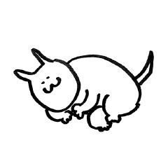 [LINEスタンプ] フワッとした顔のイヌ