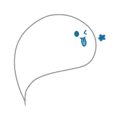 [LINEスタンプ] しろいおばけくん