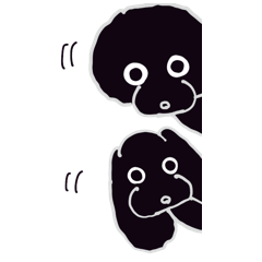 [LINEスタンプ] 黒プーR＆Toy