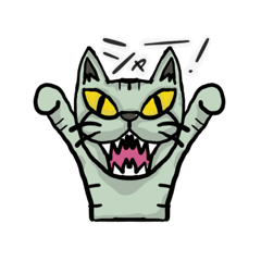 [LINEスタンプ] キジ猫チビ