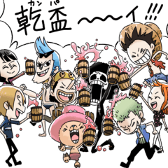 [LINEスタンプ] 吹き出しでしゃべる ONE PIECE