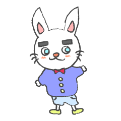 [LINEスタンプ] しろうさぎの「ジャニッツ」