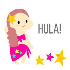[LINEスタンプ] フラダンスガール