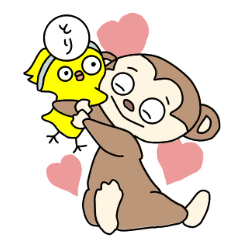 [LINEスタンプ] モン吉とピヨ太