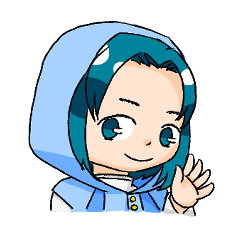 [LINEスタンプ] 青髪フードのフウくん