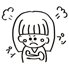 [LINEスタンプ] モノクロマルちゃん