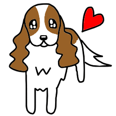 [LINEスタンプ] 犬種別キャバリア（英語Ver）