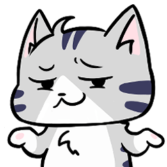 [LINEスタンプ] 猫: リタルグレー #1