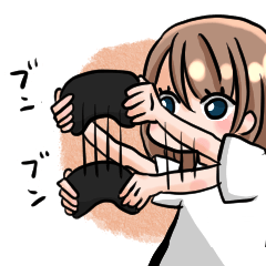 [LINEスタンプ] ゲームが好きな女の子