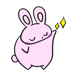 [LINEスタンプ] ピンクのうさの日常スタンプ