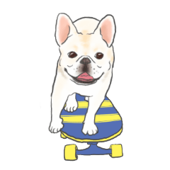 [LINEスタンプ] 使える関西弁フレブル犬の画像（メイン）