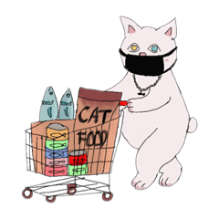 [LINEスタンプ] オッドアイ猫テン