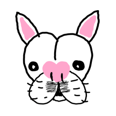 [LINEスタンプ] 白くてかわいい「ブヒブヒくん」