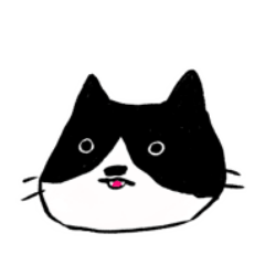 [LINEスタンプ] ネコとぼくと黒