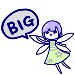 [LINEスタンプ] カラフルな妖精たちのBIGスタンプ