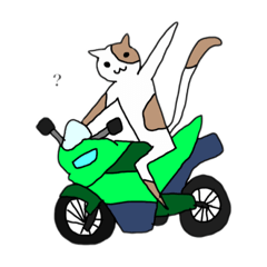 [LINEスタンプ] バイクに乗った動物さん達