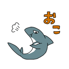 [LINEスタンプ] 小さいサメと大きい飼い主のスタンプ