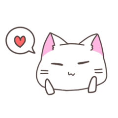 [LINEスタンプ] しろねこのスタンプ。