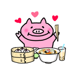 [LINEスタンプ] 食べるの大好きあぴぶちゃん