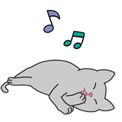 [LINEスタンプ] でっぷりした猫, "もち"の一日