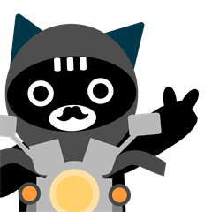 [LINEスタンプ] にゃえースタンプ 猫バイクヤエースタンプ