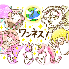 [LINEスタンプ] ワンネス！スピリチュアルな生き物スタンプ