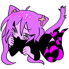 [LINEスタンプ] ♡pink wink Twin tail♡