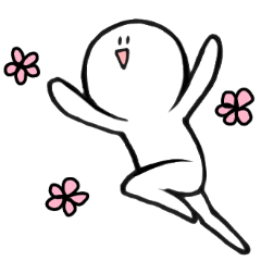 [LINEスタンプ] 白くてゆるいやつ