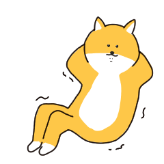 [LINEスタンプ] 筋トレに励む柴犬