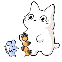 [LINEスタンプ] ねことネズミのねずのしん