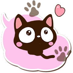 [LINEスタンプ] 小さい黒猫【吹き出し】