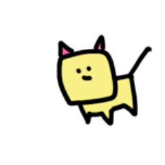 [LINEスタンプ] スクエアねこ