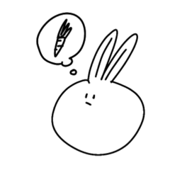 [LINEスタンプ] うさぎさんのお顔 1