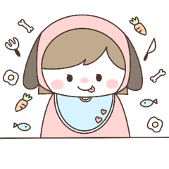 [LINEスタンプ] 平和ないぬ。【女の子Ver.】