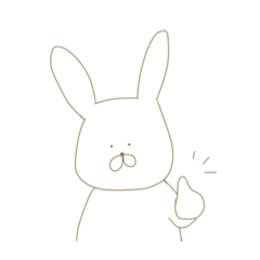 [LINEスタンプ] 落書きうさぎ。