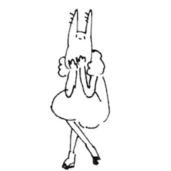 [LINEスタンプ] だまるうさぎ