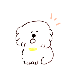 [LINEスタンプ] しろいいぬのぺこ