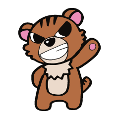 [LINEスタンプ] かわいいトラ はく＆ちゃすけ スタンプ