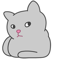 [LINEスタンプ] でっぷりした猫, "もち"の一日！