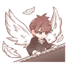 [LINEスタンプ] V.K - Wings of Piano スタンプの画像（メイン）