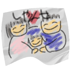 [LINEスタンプ] 子供が描いたイラスト『私のいえ』