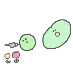 [LINEスタンプ] まめすけとえんどう