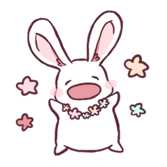 [LINEスタンプ] うさぎのモコちゃんだよ！